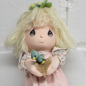 Precious Moments "Spring" Musical Doll with Bird - Pink Dress